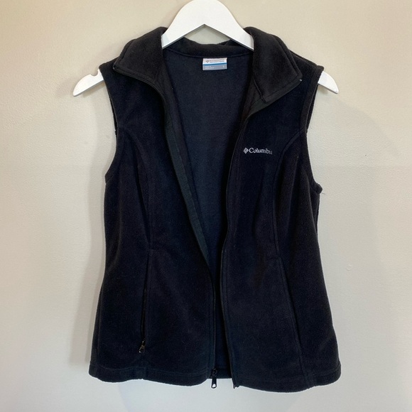Columbia Vest Black Womens Small Fleece - Picture 1 of 4